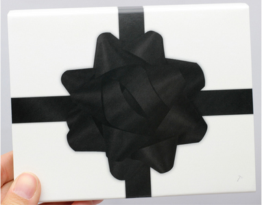 SilverTowne Natural Kraft Paper Gift Box with Black Bow Box Sleeve